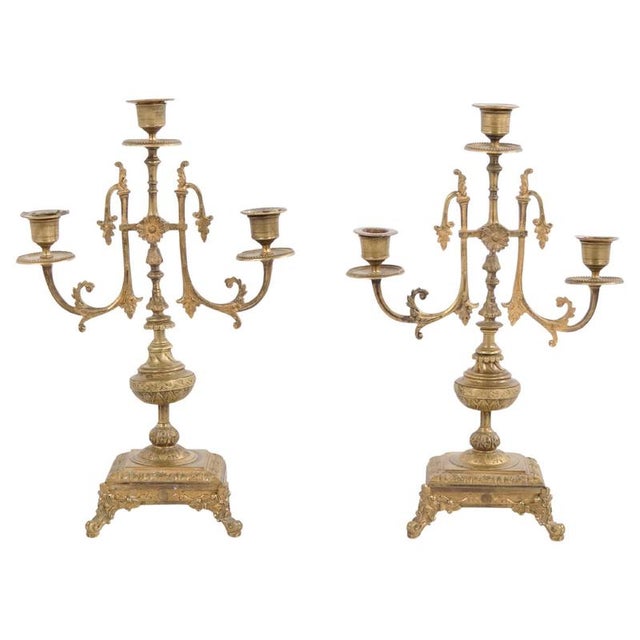 Candelsticks in Bronze with Decorative Details, 1890s, Set of 2 For Sale - Image 11 of 11