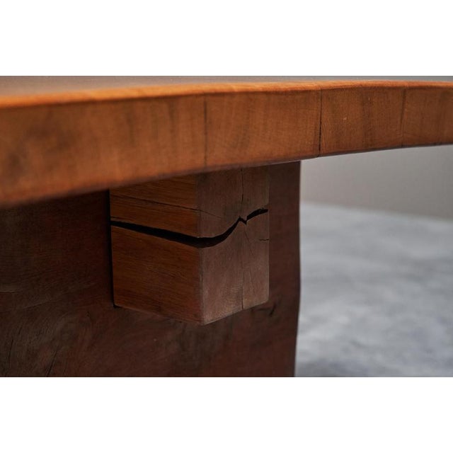 Robust Wabi Sabi Coffee Table in Wood, 1960s For Sale - Image 4 of 13