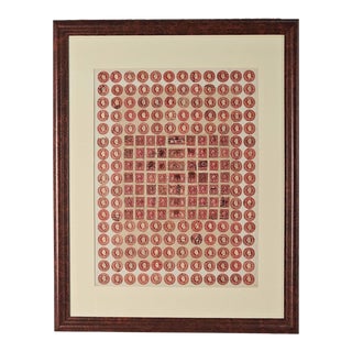 C 1910 "Stamp Art" Collage American For Sale