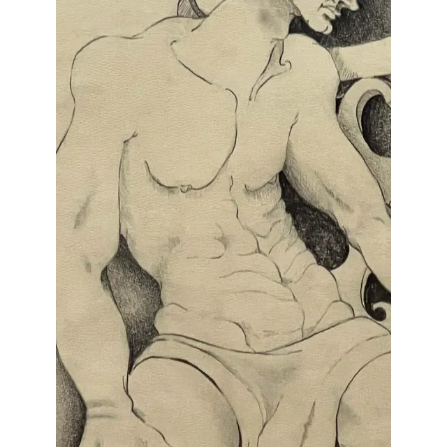 Contemporary "Mighty Resignation" Black and White Contemporary Drawing by Mac Mechem For Sale - Image 3 of 5