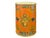 Distressed Light Orange Tibetan Style Jewel Symbol Round Drum Table For Sale In San Francisco - Image 6 of 10