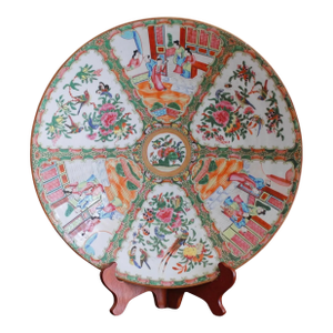 Large Rose Medallion Porcelain Charger