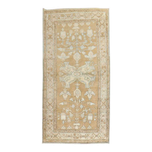 Mid 20th Century Light Brown Persian Runner - 3'5" x 6'5" For Sale