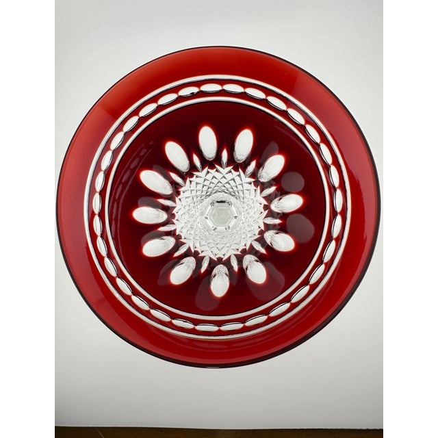 Ruby Red 1990s Waterford Clarendon Ruby Red Martini Glass | Cut to Clear Crystal | Excellent For Sale - Image 8 of 9