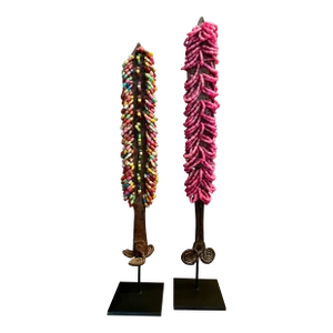 African Multi-Colored Currency Wands- a Pair