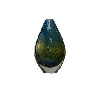 Vintage Swedish Kraka Glass Vase by Sven Palmqvist for Orrefors, 1960s. For Sale