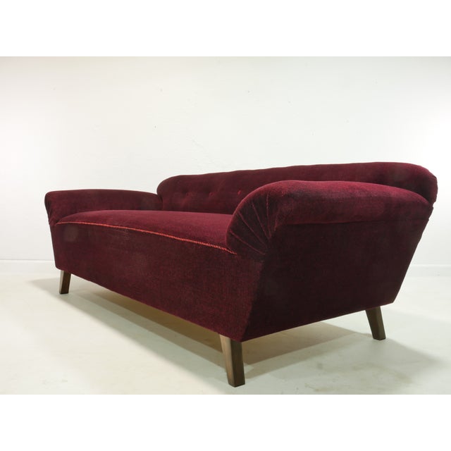 Mid-Century Modern Mid-Century Modern German Sofa with Ottoman, 1960s, Set of 2 For Sale - Image 3 of 10
