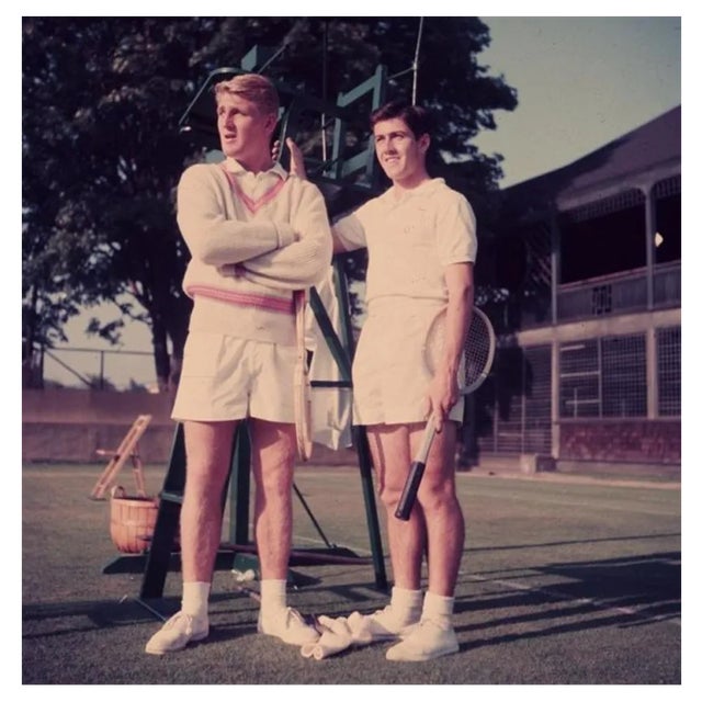Slim Aarons, Oz Tennis Stars, Estate Stamped Photographic Print, 1956 / 2020s For Sale