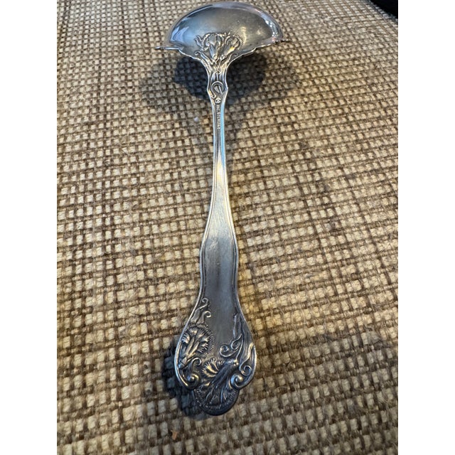 Antique Simpson Hall & Miller Sterling Silver Gravy Ladle For Sale - Image 4 of 5