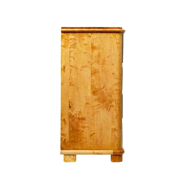 Mid 19th Century Burr Birch Swedish Secretaire Chest Of Drawers Circa 1860. We are pleased to offer this Scandinavian...
