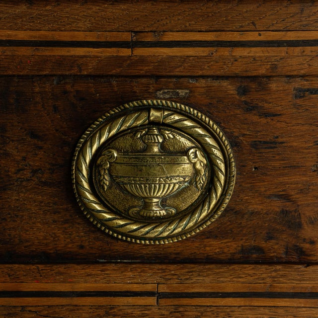 1820s French Baroque Oak Buffet With Brass Details For Sale - Image 10 of 18