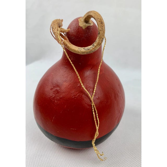 Red Hand Painted Jolly Red Santa Ornament, Signed A. Hay, 1991 For Sale - Image 8 of 9