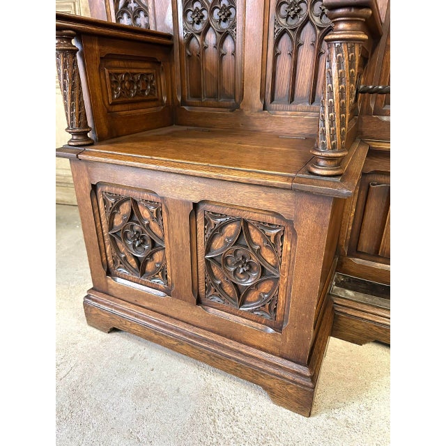 Neo-Gothic Style Wardrobe, 1890s For Sale - Image 6 of 14