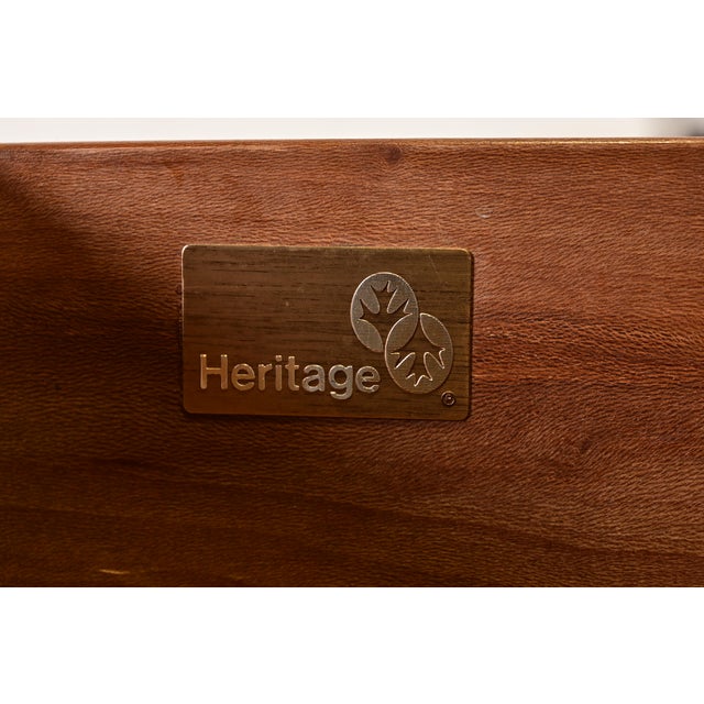 Wood Drexel Heritage French Regency Louis XVI Burled Walnut Triple Dresser or Credenza, Circa 1970s For Sale - Image 7 of 11