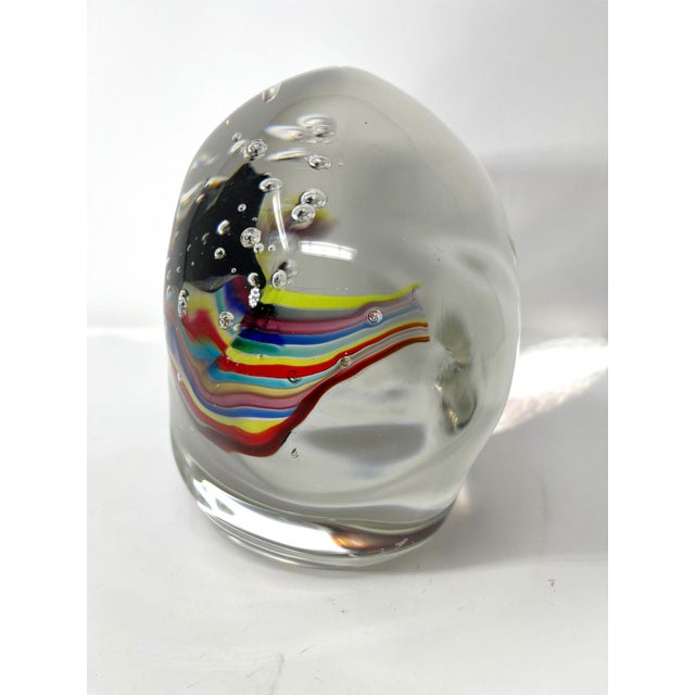 2000 - 2009 Venetian Mask Murano Glass Block For Sale - Image 5 of 6