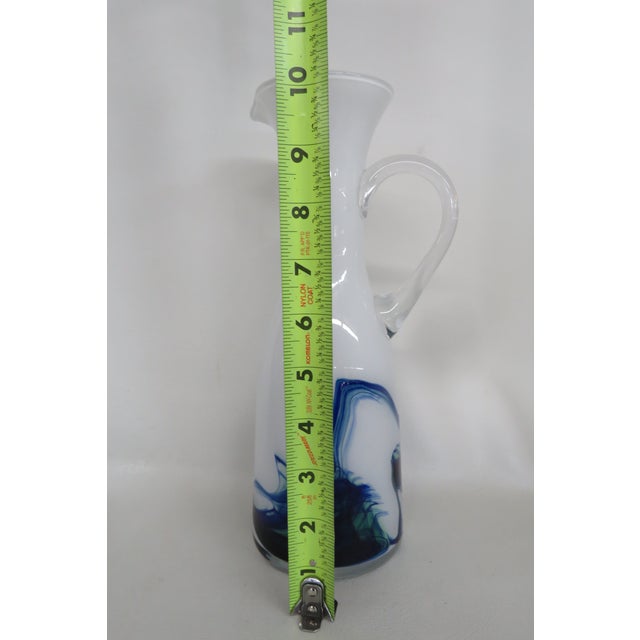 Mid Century Modern Art Glass Tall Vase Jug Pitcher 4684b For Sale - Image 10 of 13