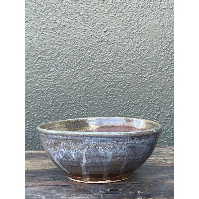 Contemporary Vintage Boho Original Studio Pottery Bowl For Sale - Image 3 of 10