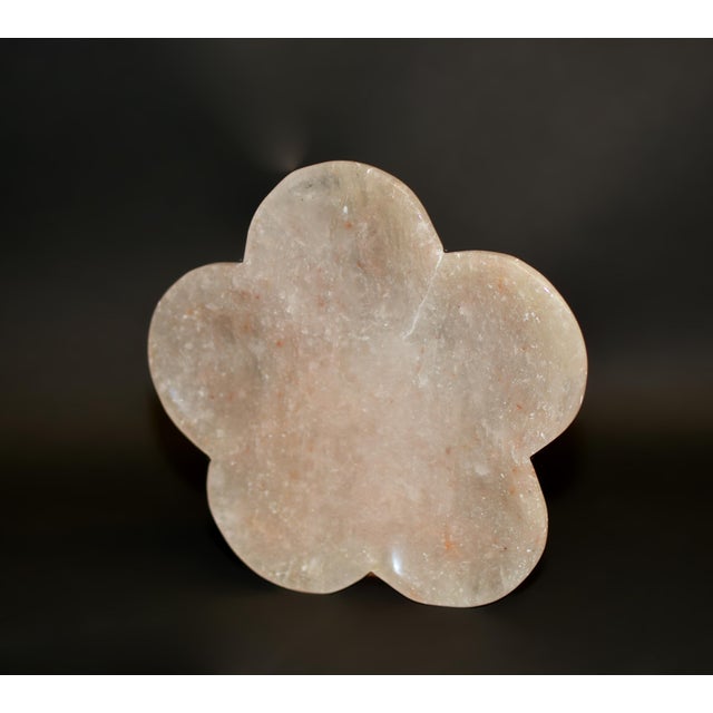 Pink Strawberry Rock Crystal Peach Blossom Plate Gemstone Plate For Sale - Image 8 of 11