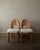 1970s Scandinavian Modern Pine Dining Chairs in Faux Sheepskin, 1970s, Set of 4 For Sale - Image 5 of 18
