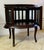 Mid 20th Century Vintage Mahogany Oval Bar Cabinet With Removable Serving Tray For Sale - Image 5 of 11