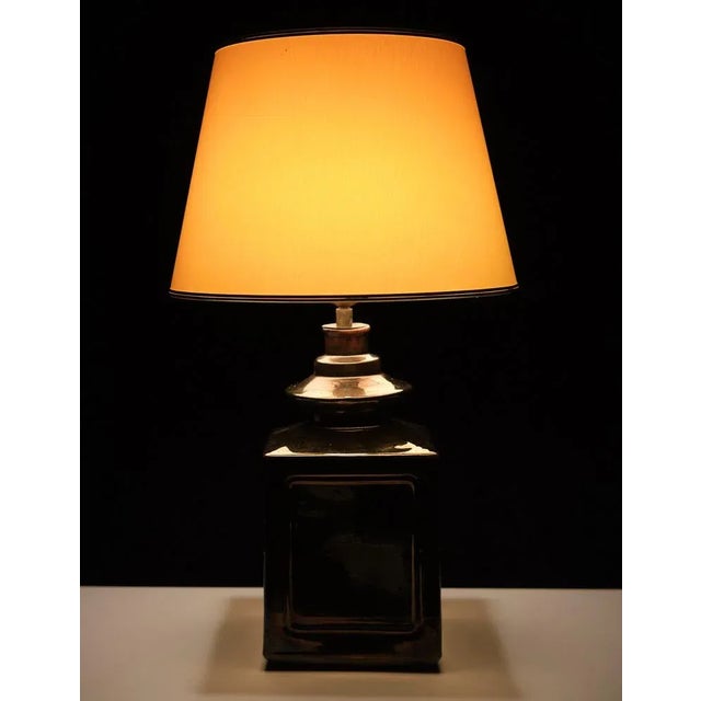 Ceramic Square Ceramic Table Lamp, France, 1970s For Sale - Image 7 of 12