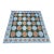 Handmade New Zealand Wool Dhurrie, Sky Blue, Beige and Green Swedish Tile Rug- 7'x7.5' For Sale
