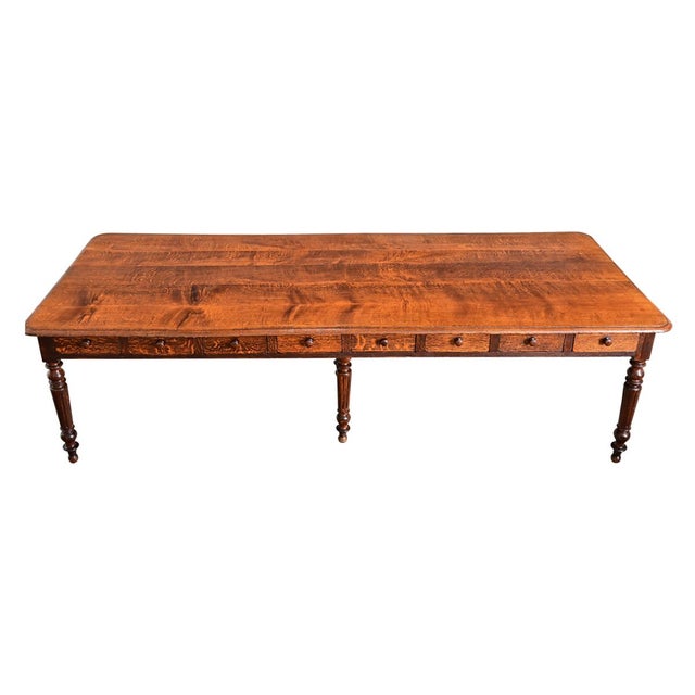 French 19th Century Oak Dining Table from a Nunnery For Sale In Baton Rouge - Image 6 of 14