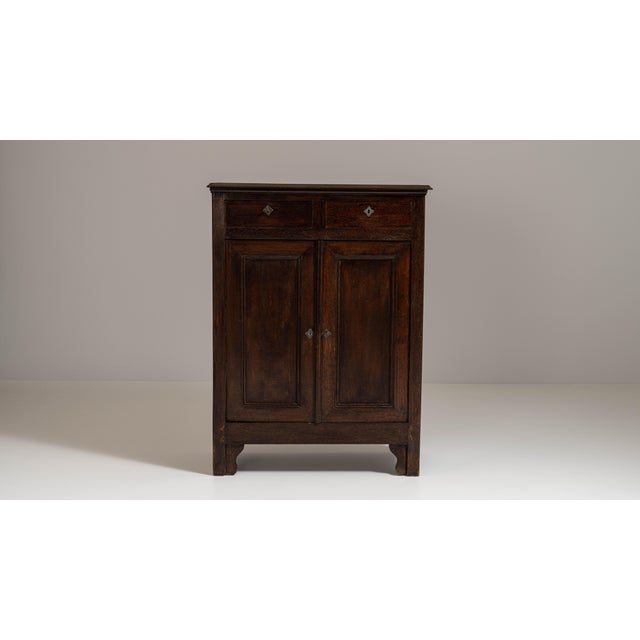 19th Century French Dark Brown Neoclassical Cabinet in Originall Patina For Sale - Image 4 of 15