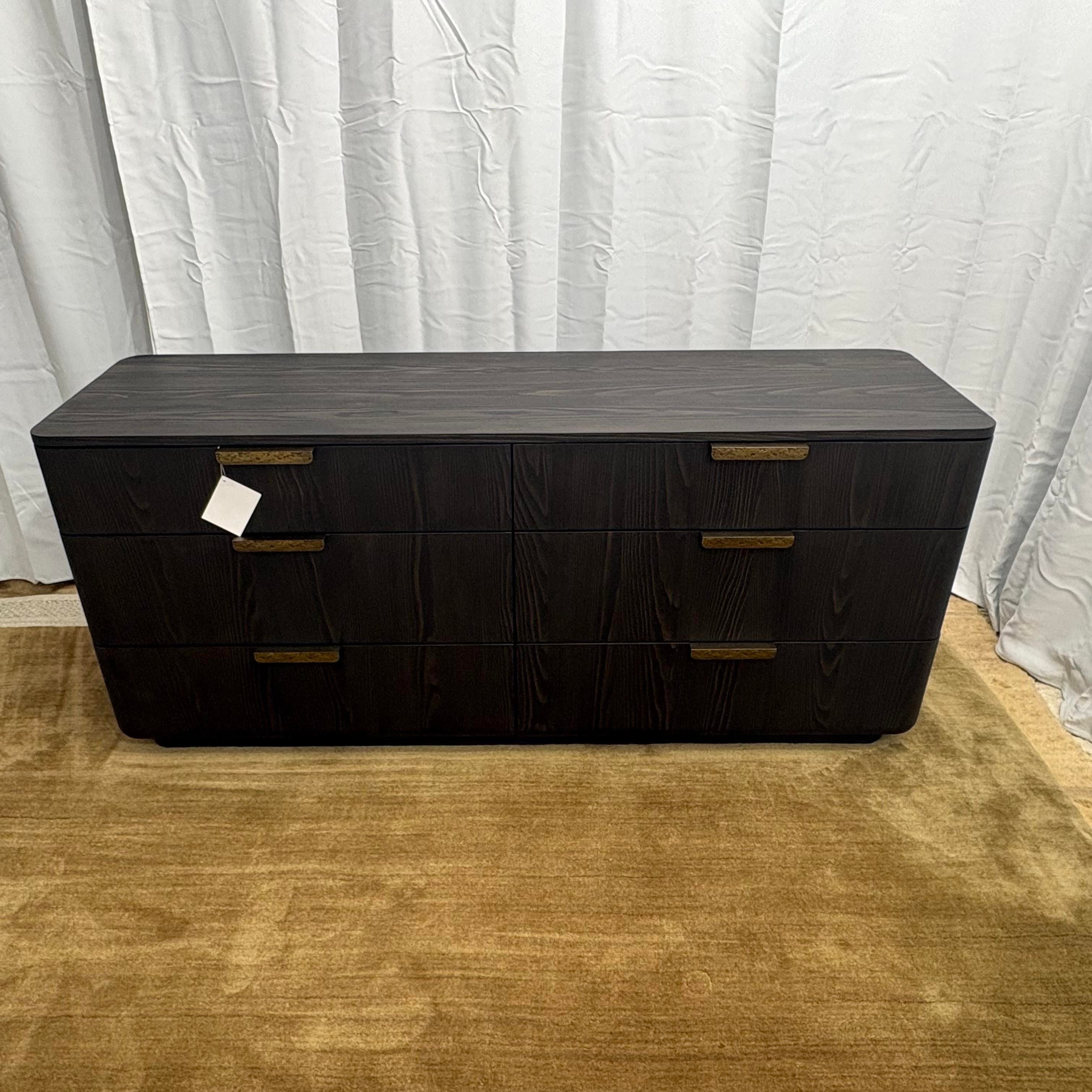 Rh Ciro 6-Drawer Dresser Black European Fir | Designed by Julie