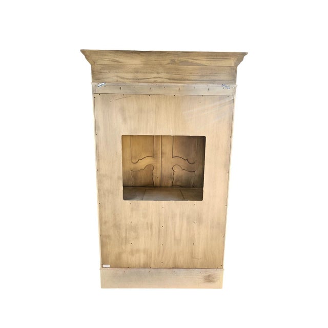 Hickory Chair Furniture Company Vintage Hickory Chair Armoire Hutch Cabinet W/ Media, Make-Up or Jewelry Station For Sale - Image 4 of 11