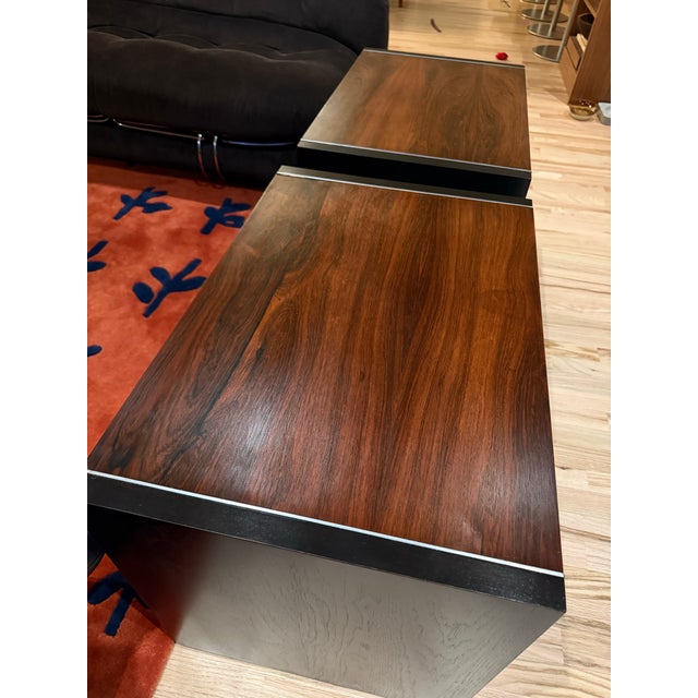 1960s 1960s John Stuart MCM Rosewood Console/Nightstand Pair For Sale - Image 5 of 9