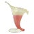 Vintage Murano Dino Martens Pink White Gold Flecks Italian Art Glass Midcentury Footed Flower Vase For Sale