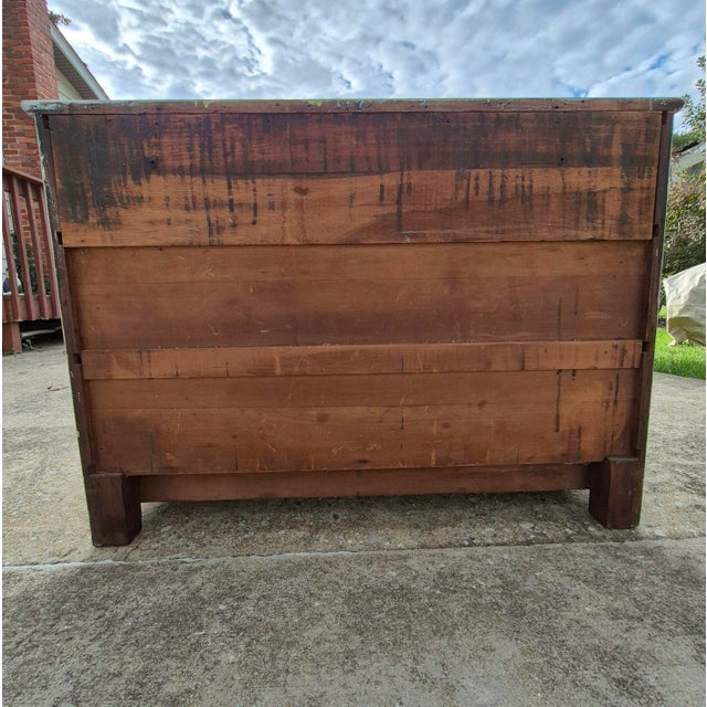 Circa Late 19th Century Gustavian Style Pale Aqua Painted 3 Drawer Dresser Chest Commode For Sale - Image 12 of 14