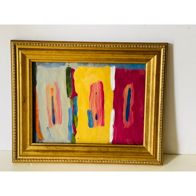 Abstract Mini Mixed Media Painting Signed For Sale In Miami - Image 6 of 7