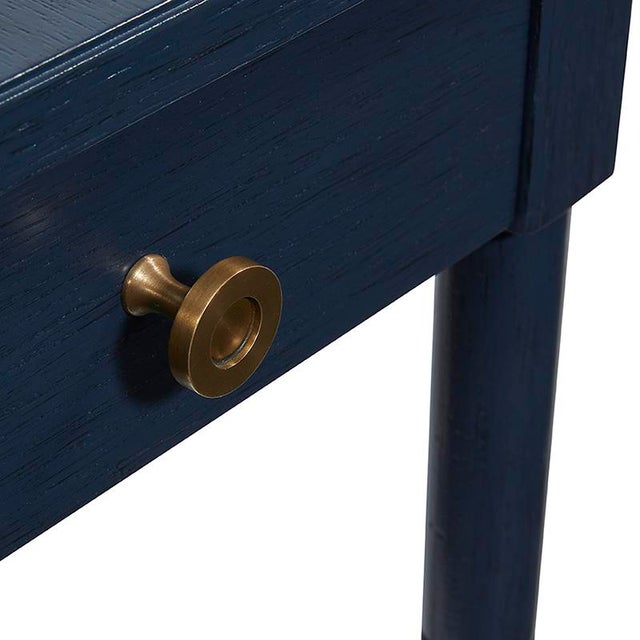 English Woodbridge Furniture Tradd Side Table in Woodbridge Navy For Sale - Image 3 of 5