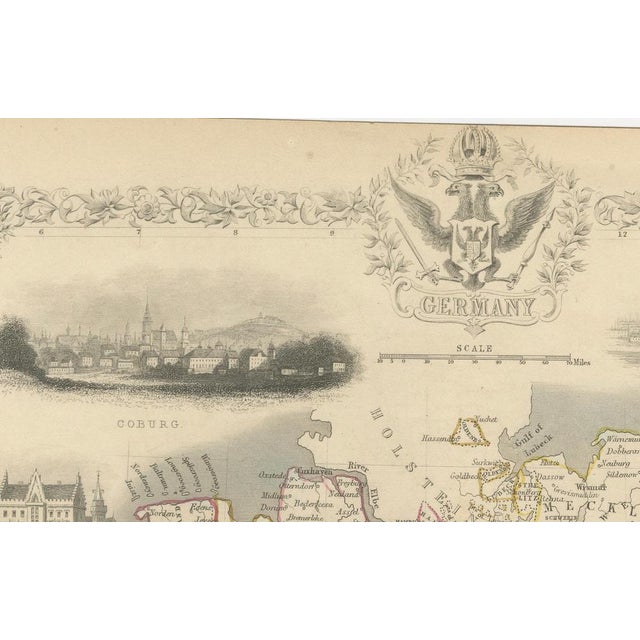 Map of Germany by John Tallis with Vignettes, 1850 For Sale - Image 4 of 8
