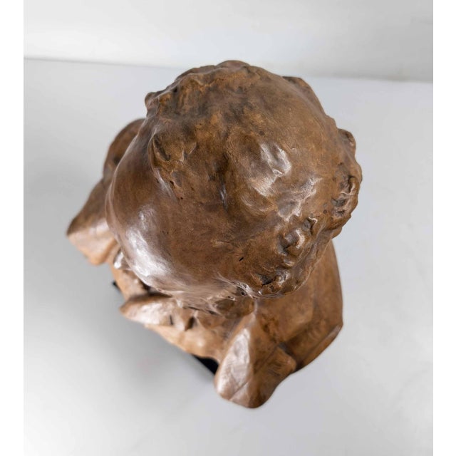 19th Century American Terra-Cotta Bust of a Gentleman by Olin Levi Warner For Sale - Image 9 of 18