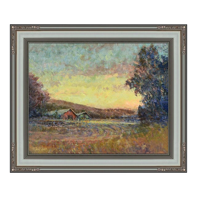 Late 20th Century Sunrise On The Farm, Robert Eberle For Sale