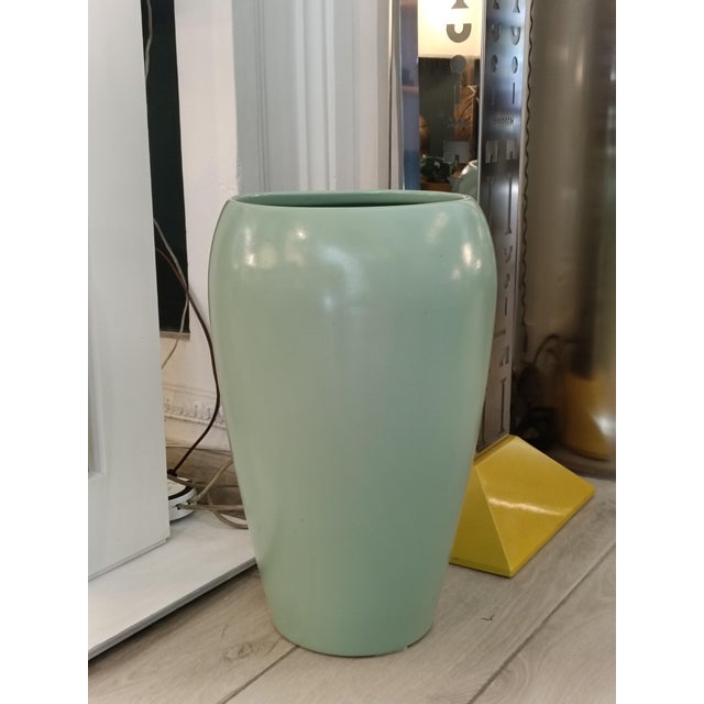 C437 Green Ceramic Vase by Antonia Campi for Sci Laveno, Italy, 1960s For Sale - Image 4 of 8