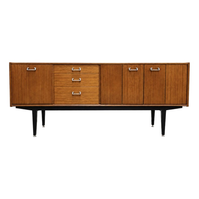 Mid Century Modern Teak Sideboard by Nathan Furniture, Made in England | British MCM Credenza, C. 1960’s For Sale