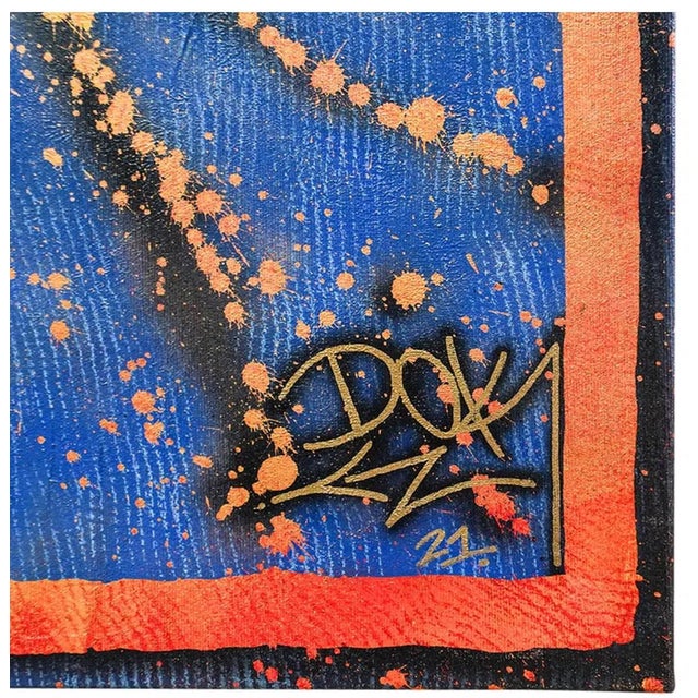 DOK (Fench, B. 1976) "In Love We Trust" Mixed Media on Canvas 2021 Hand igned by artist DOK in lower right corner. Hand...