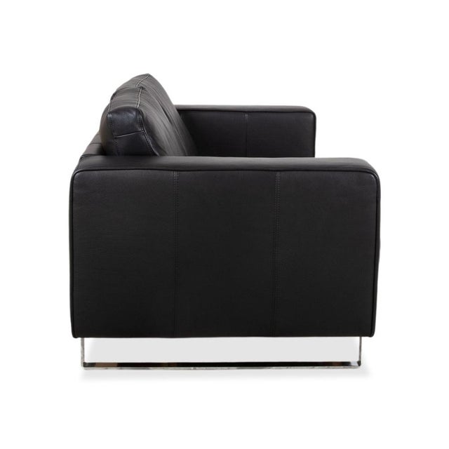 Indivi Set Leather Two-Seater Sofa and Stool in Black by BoConcept, Set of 2 For Sale - Image 18 of 18