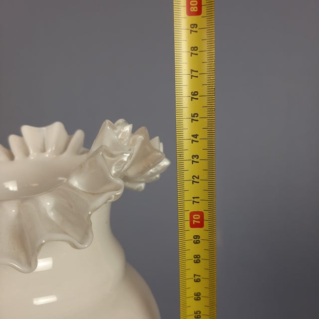 Large Brass Glass Table Lamp with Floral Motifs, 1960s For Sale - Image 17 of 18