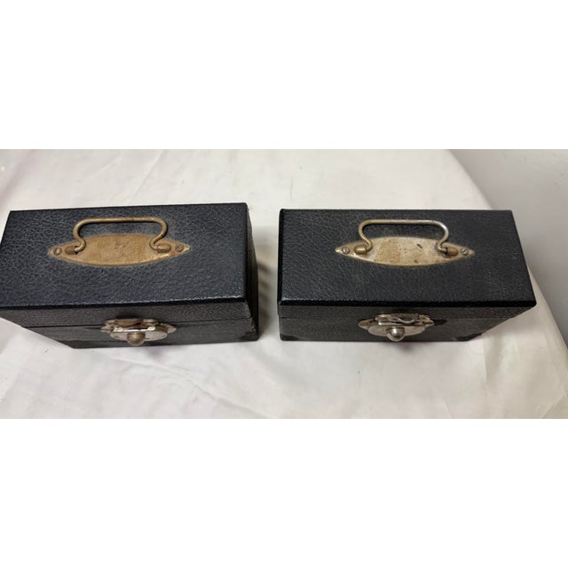 Pair of 3 Antique Religious Catholic Holy Oils Box in Hard Case: o.i, o.c, s.c For Sale - Image 9 of 12
