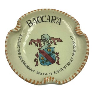 Vintage Ceramic Baccar’a Restaurant New York City Made in Italy For Sale