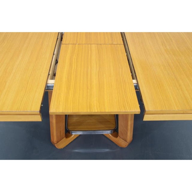 Italian Extendable Dining Table in Maple Finish, 1970s For Sale - Image 10 of 18