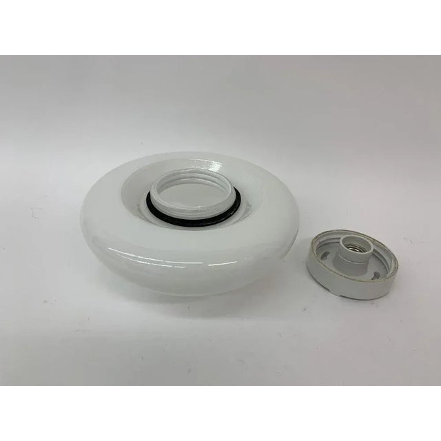 1950s Mid-Century German Glass 961 Ceiling or Wall Lamp by Wilhelm Wagenfeld for Lindner, 1950s For Sale - Image 5 of 6