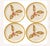 Contemporary Creative Co Op Botanical Leaf and Berry Accent Plates. Ochre Rim - Set of 4 For Sale - Image 3 of 3