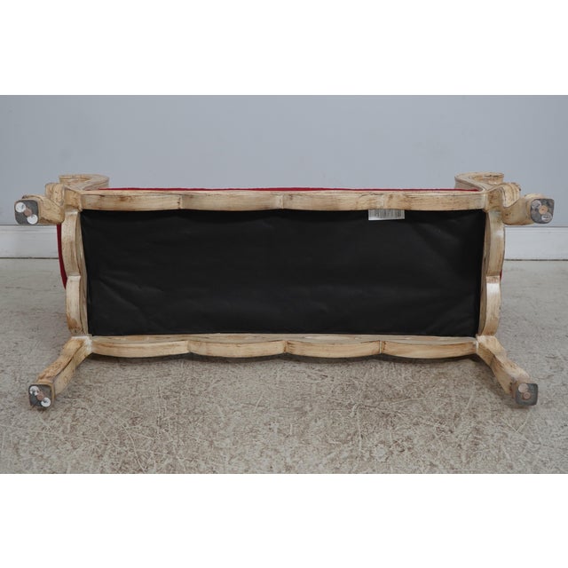 Pama French Louis XV Style Upholstered Window Bench For Sale - Image 13 of 14