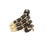 Contemporary Effy 1.50ct Black Champagne Diamond 14k YGold Wide Snake Ring For Sale - Image 3 of 7